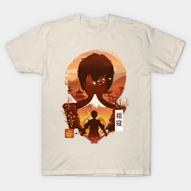 Ukiyo E Firebender T-Shirt by DANDINGEROZZ